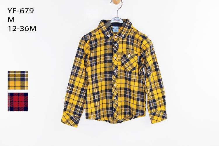 Picture of YF679- BOYS HIGH QUALITY CHECKED MATERIAL WINTER SHIRT